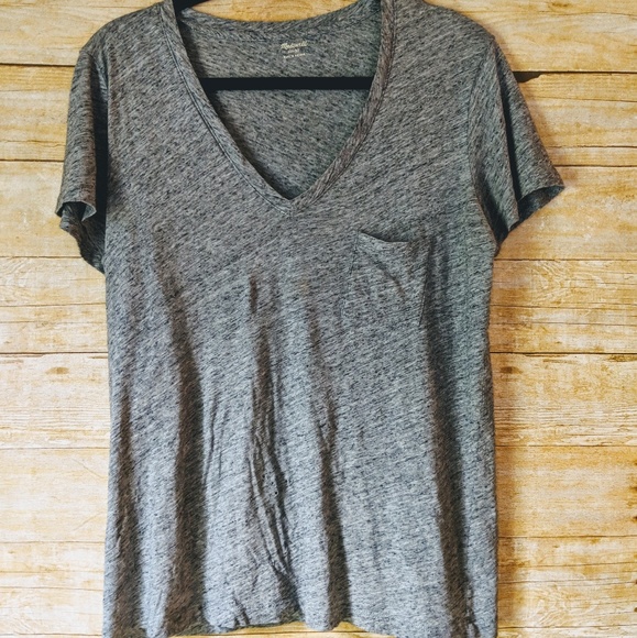 Madewell Tops - Madewell | Heathered Grey Pocket Shirt (Medium)